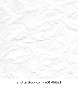 Texture of crumpled white paper vector illustration. design for holiday greeting card and invitation