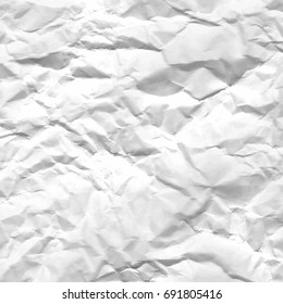 Texture of crumpled white paper vector illustration. design for holiday greeting card and invitation