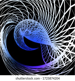 texture curved grid 3d rendering illustrations vector