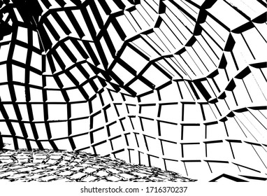 texture curved mesh 3d rendering illustration vector