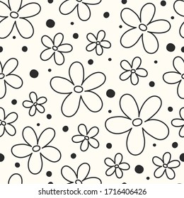 Texture with cute flowers. Mother’s Day, Women’s Day and Valentine’s Day background. Vector