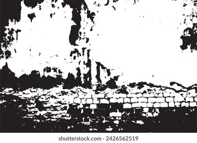 Texture of damaged brick wall