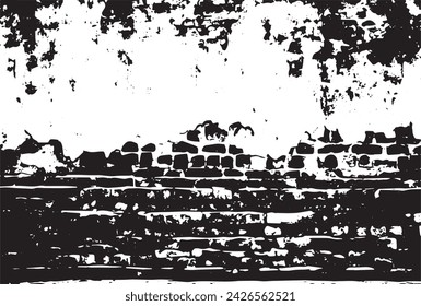 Texture of damaged brick wall