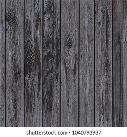 Texture of dark wooden panels. Timber blank background. Stock vector illustration.