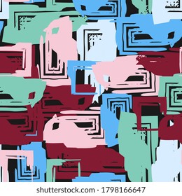 texture design graphic colorful modern digital grunge  abstract background. Brush stroked painting.