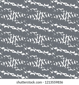 Texture detail of a carpet with broken stripes. Graphic pattern. Monochrome decorative background. Vector illustration. 