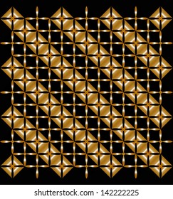 texture from different geometrical figures on a black background
