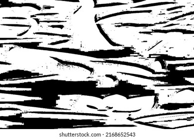 Texture with a distressed grunge look. Seamless Design. Background in halftones, with a retro feel. Texture of a broken, cracked wall. Scratched with a smudge of dirt. Grunge style in black and white.
