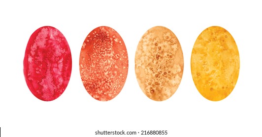 texture ellipse warm color watercolor design elements