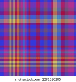 Texture fabric check. Textile background seamless. Plaid pattern tartan vector in orange and yellow colors.