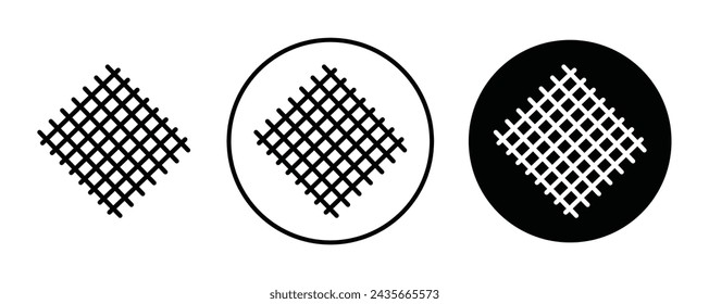 Texture fabric icon line art vector