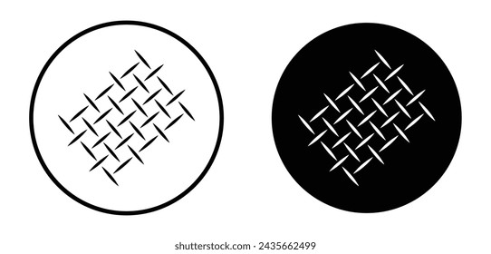 Textur Stoff Symbol Marke in ausgefülltem Stil