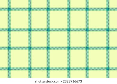 Texture fabric pattern of background plaid vector with a seamless check textile tartan in light and teal colors.