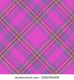 Texturgewebe Muster. Textile Tartan plaid. Hintergrund nahtloser Scheckvektor in orangefarbenen und grauen Farben.