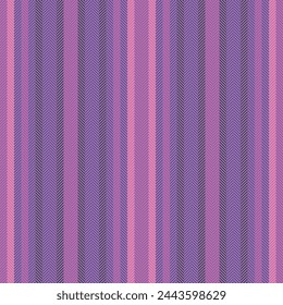 Texture fabric pattern of vector seamless background with a textile vertical stripe lines in purple and indigo colors.