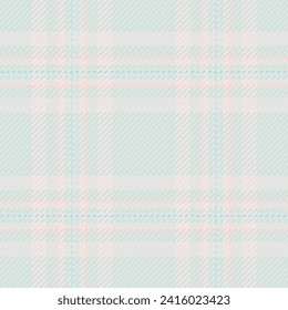Texture fabric plaid of textile vector pattern with a seamless background check tartan in white and spa blue colors.
