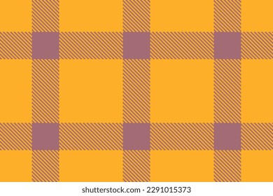 Texture fabric textile. Background tartan pattern. Vector seamless plaid check in amber and red colors.