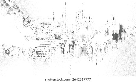 textura com uma mistura de linhas de pontos e formas irregulares criando um efeito grunge angustiado A imagem é predominantemente branca com vários tons de cinza, criando uma aparência intemperrada ou danificada