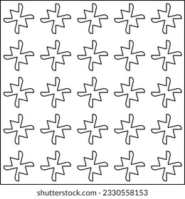 Texture with figures from lines. Black and white pattern for web page, textures, card, poster, fabric, textile. Monochrome graphic repeating design. 