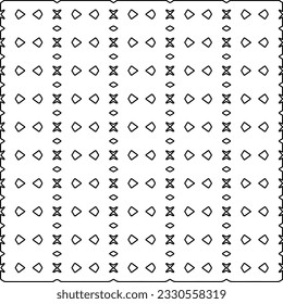 Texture with figures from lines. Black and white pattern for web page, textures, card, poster, fabric, textile. Monochrome graphic repeating design. 