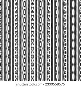 Texture with figures from lines. Black and white pattern for web page, textures, card, poster, fabric, textile. Monochrome graphic repeating design. 