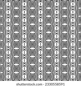 Textura con figuras de líneas. Patrón blanco y negro para página web, texturas, tarjeta, afiche, tela, textil. Diseño repetitivo gráfico monocromo. 
