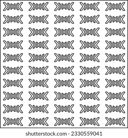 Texture with figures from lines. Black and white pattern for web page, textures, card, poster, fabric, textile. Monochrome graphic repeating design. 