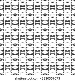Texture with figures from lines. Black and white pattern for web page, textures, card, poster, fabric, textile. Monochrome graphic repeating design. 