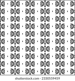 Texture with figures from lines. Black and white pattern for web page, textures, card, poster, fabric, textile. Monochrome graphic repeating design. 