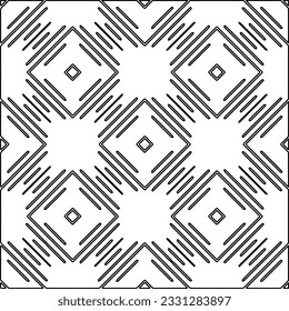 Textur mit Zahlen aus Linien. Schwarz-Weiß Muster für Webseiten, Texturen, Karten, Poster, Stoff, Textilien. Monochrome grafische Wiederholungsdesign.