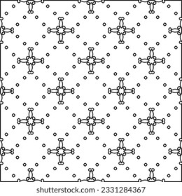Texture with figures from lines. Black and white pattern for web page, textures, card, poster, fabric, textile. Monochrome graphic repeating design.