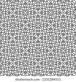 Texture with figures from lines. Black and white pattern for web page, textures, card, poster, fabric, textile. Monochrome graphic repeating design.