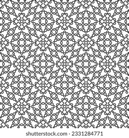 Textur mit Zahlen aus Linien. Schwarz-Weiß Muster für Webseiten, Texturen, Karten, Poster, Stoff, Textilien. Monochrome grafische Wiederholungsdesign.