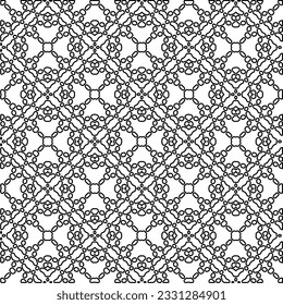 Textur mit Zahlen aus Linien. Schwarz-Weiß Muster für Webseiten, Texturen, Karten, Poster, Stoff, Textilien. Monochrome grafische Wiederholungsdesign.