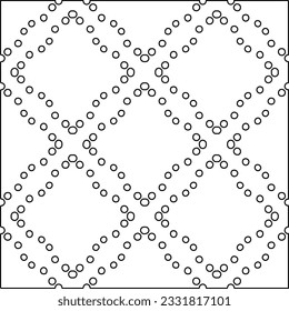 Texture with figures from lines. Black and white pattern for web page, textures, card, poster, fabric, textile. Monochrome graphic repeating design.
