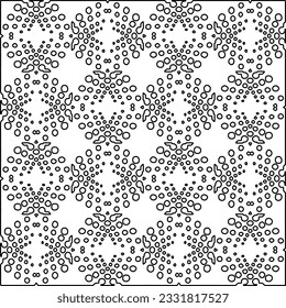 Texture with figures from lines. Black and white pattern for web page, textures, card, poster, fabric, textile. Monochrome graphic repeating design.