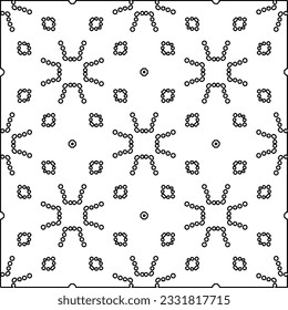 Texture with figures from lines. Black and white pattern for web page, textures, card, poster, fabric, textile. Monochrome graphic repeating design.