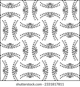 Texture with figures from lines. Black and white pattern for web page, textures, card, poster, fabric, textile. Monochrome graphic repeating design.