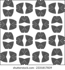 Textur mit Zahlen aus Linien. Schwarz-Weiß Muster für Webseiten, Texturen, Karten, Poster, Stoff, Textilien. Monochrome grafische Wiederholungsdesign.