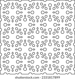 Textur mit Zahlen aus Linien. Schwarz-Weiß Muster für Webseiten, Texturen, Karten, Poster, Stoff, Textilien. Monochrome grafische Wiederholungsdesign.