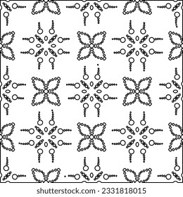 Textur mit Zahlen aus Linien. Schwarz-Weiß Muster für Webseiten, Texturen, Karten, Poster, Stoff, Textilien. Monochrome grafische Wiederholungsdesign.