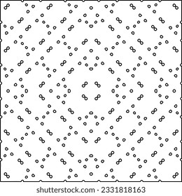 Texture with figures from lines. Black and white pattern for web page, textures, card, poster, fabric, textile. Monochrome graphic repeating design.
