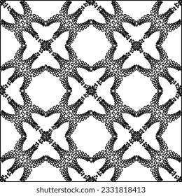 Texture with figures from lines. Black and white pattern for web page, textures, card, poster, fabric, textile. Monochrome graphic repeating design.
