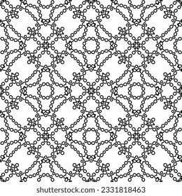 Textur mit Zahlen aus Linien. Schwarz-Weiß Muster für Webseiten, Texturen, Karten, Poster, Stoff, Textilien. Monochrome grafische Wiederholungsdesign.