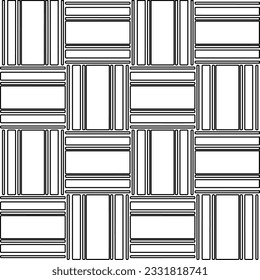 Texture with figures from lines. Black and white pattern for web page, textures, card, poster, fabric, textile. Monochrome graphic repeating design.