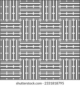 Texture with figures from lines. Black and white pattern for web page, textures, card, poster, fabric, textile. Monochrome graphic repeating design.
