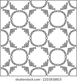 Texture with figures from lines. Black and white pattern for web page, textures, card, poster, fabric, textile. Monochrome graphic repeating design.