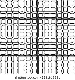 Texture with figures from lines. Black and white pattern for web page, textures, card, poster, fabric, textile. Monochrome graphic repeating design.
