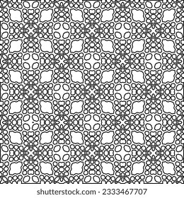 Textur mit Zahlen aus Linien. Schwarz-Weiß Muster für Webseiten, Texturen, Karten, Poster, Stoff, Textilien. Monochrome grafische Wiederholungsdesign. 
