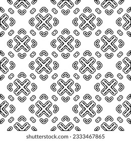 Textura con figuras de líneas. Patrón blanco y negro para página web, texturas, tarjeta, afiche, tela, textil. Diseño repetitivo gráfico monocromo. 
